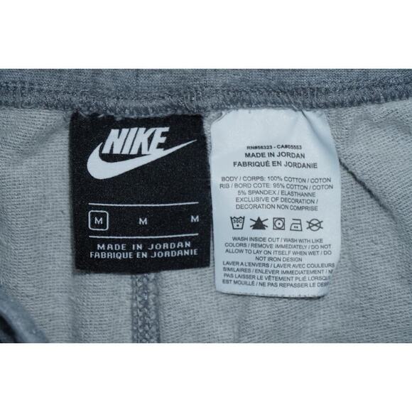 Nike Kids Gray Big Logo Shorts Size Medium – Drawstring Waist, Athletic Fit - Picture 4 of 5